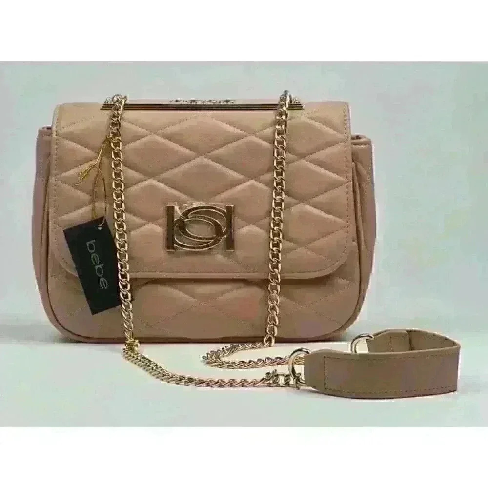 NEW! Bebe Women's Abigail Smooth Flap Shoulder Bag NWT $89
